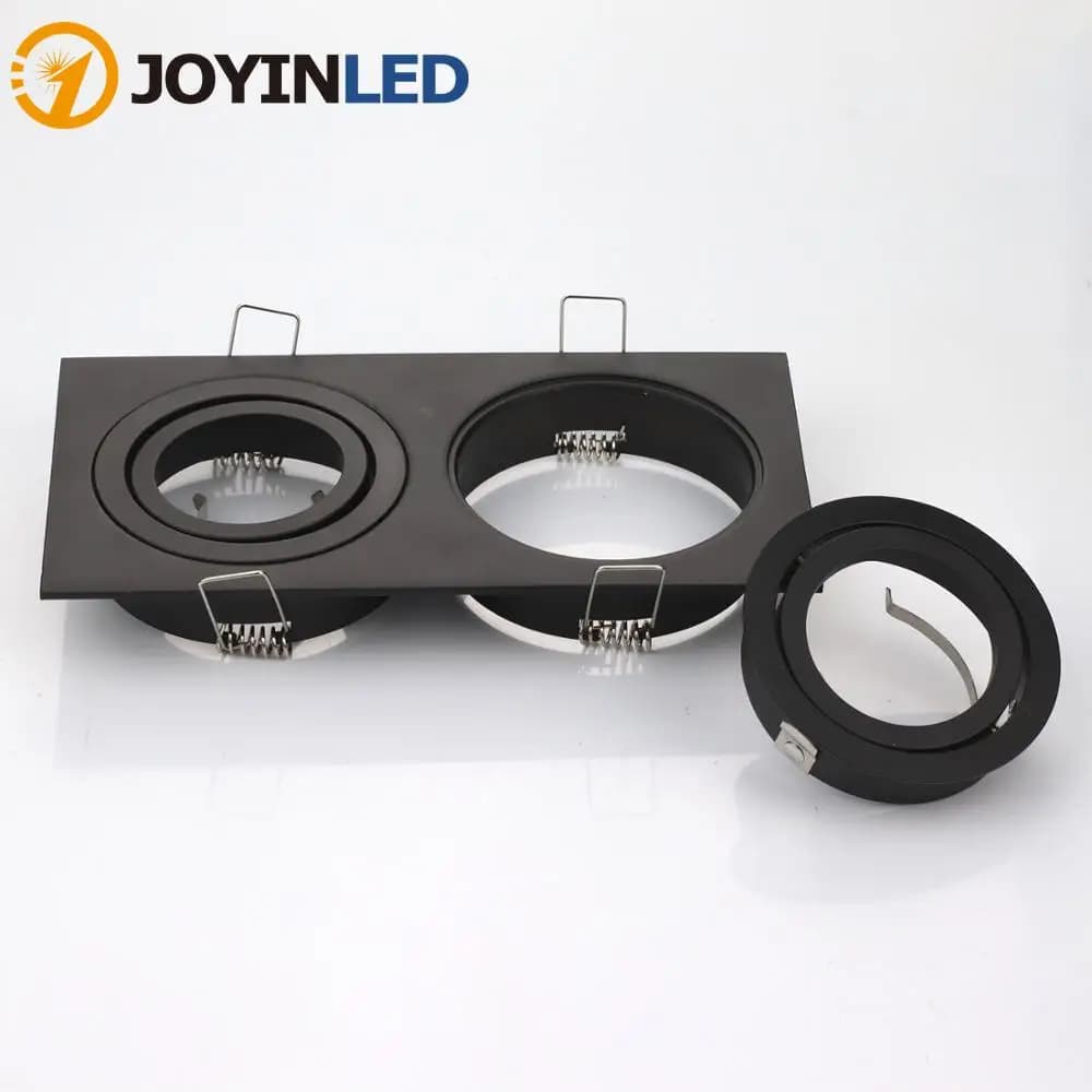 Support de lampe en aluminium à Double tête GU10 MR16, noir, argent, blanc, GU10, cadre de fixation 