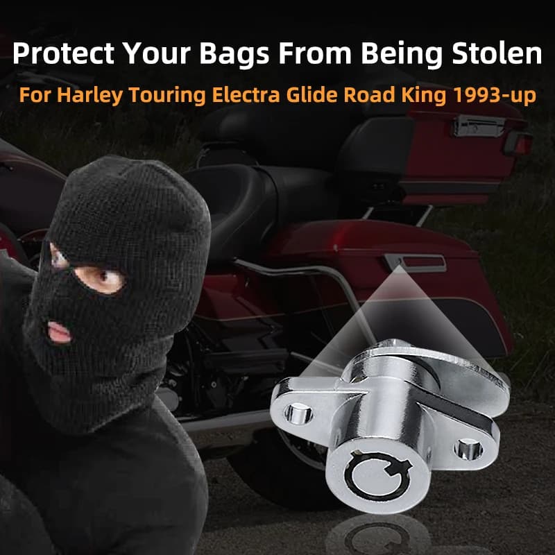 Jeu de serrures de sacoche rigide à 4 clés, pièces de moto pour Harley Touring Road Glide Road King 