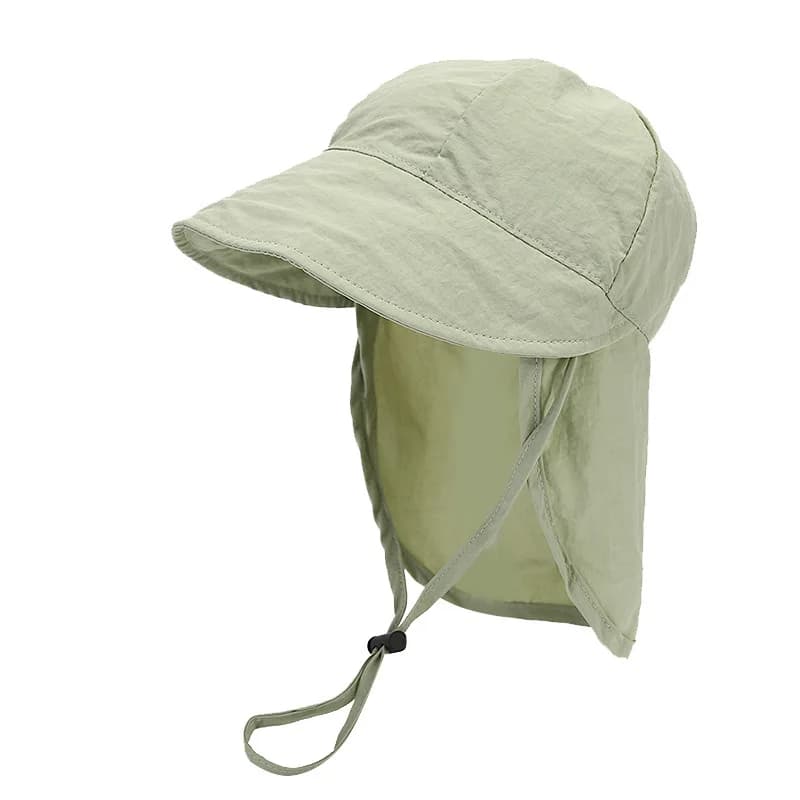 Chapeau de soleil d'été avec châle à bord souple, casquette d'activités de plein air à séchage rapid