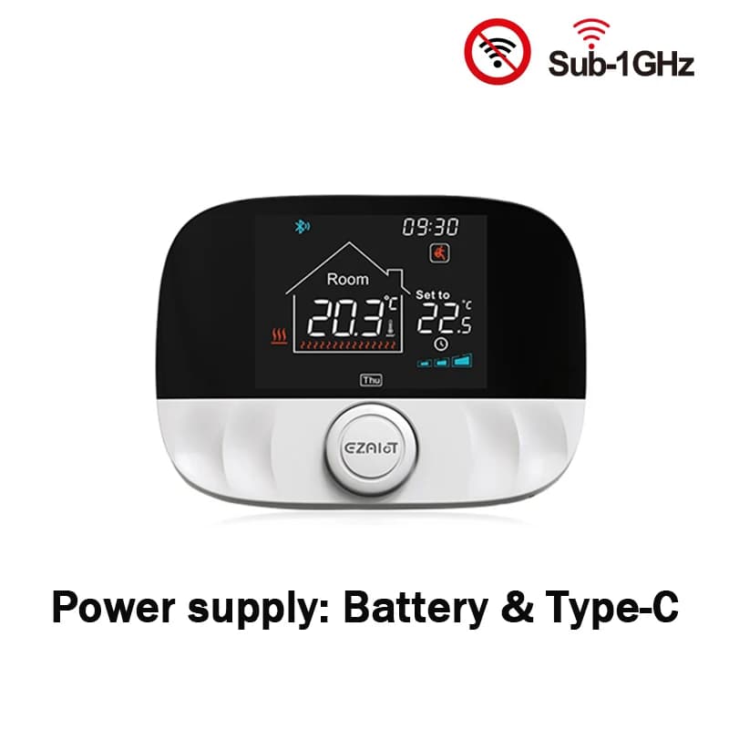 Chaudière à gaz Thermostat sans fil RF433 régulateur de température ambiante Programmable chauffage 
