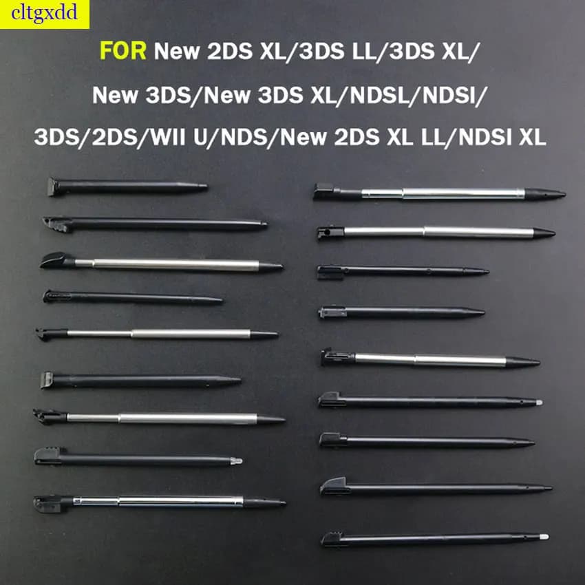 Stylet rétractable en plastique et métal pour écran tactile, stylo pour 2DS, 3DS, New 2DS, LL, XL, N