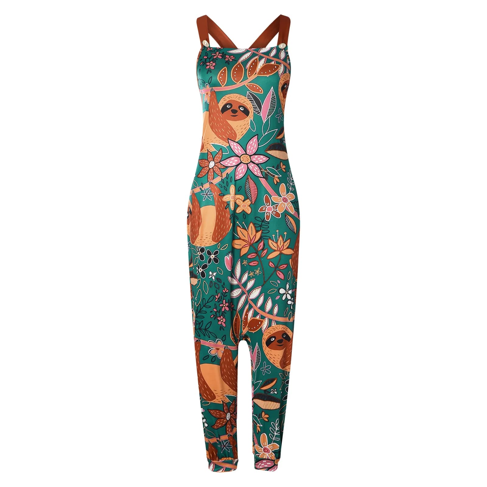 Salopette de plage pour femmes, combinaison décontractée, imprimée, sarouel, streetwear, Y2k, e-girl