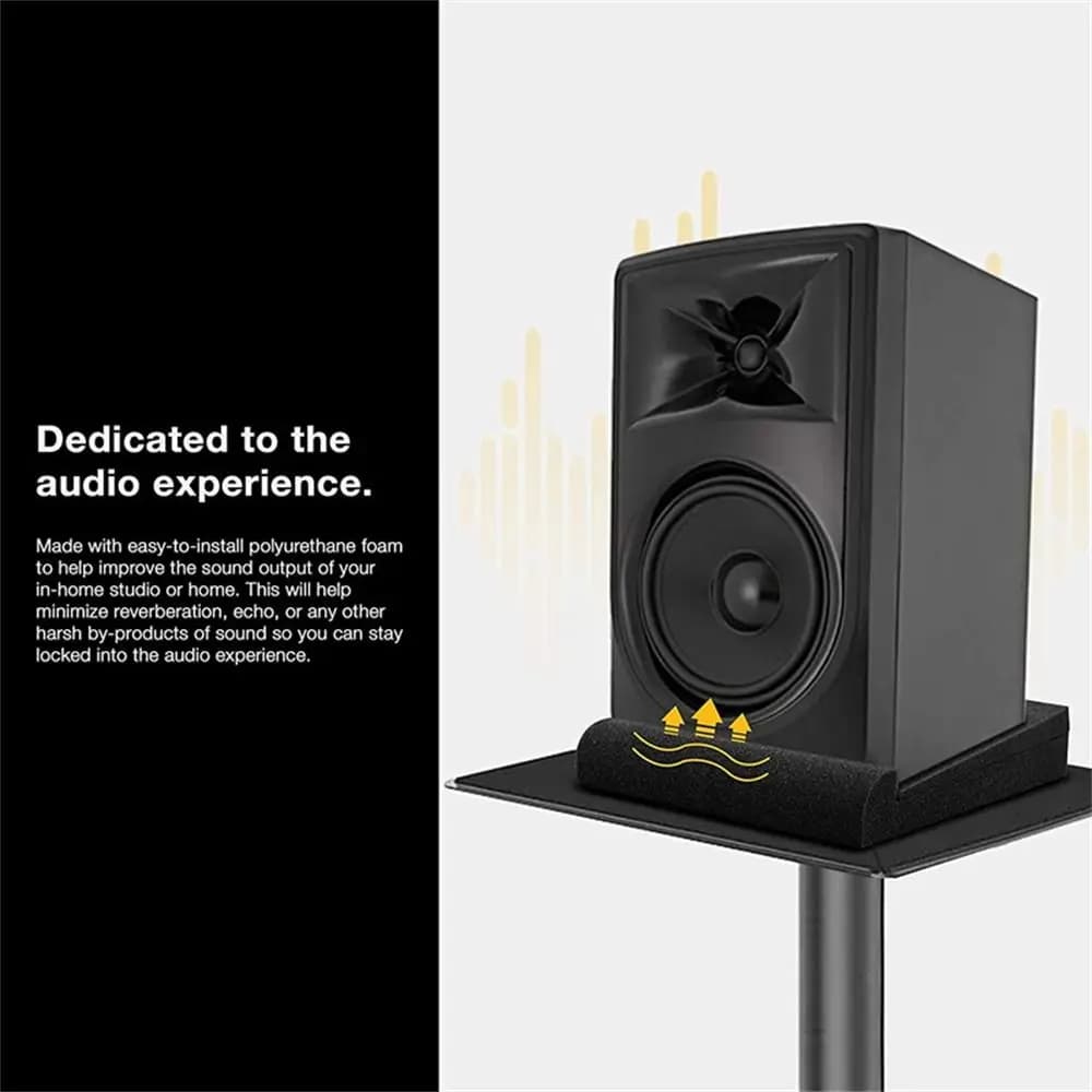 Coussinets isolants en mousse acoustique pour haut-parleur de moniteur de studio, éponge antichoc co