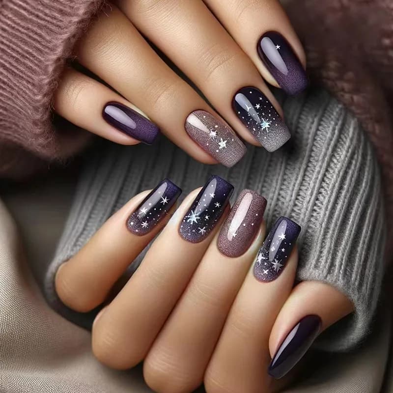 24 pièces court Ballet presse sur ongles dégradé faux ongles portable coller ongles faux ongles Uñas