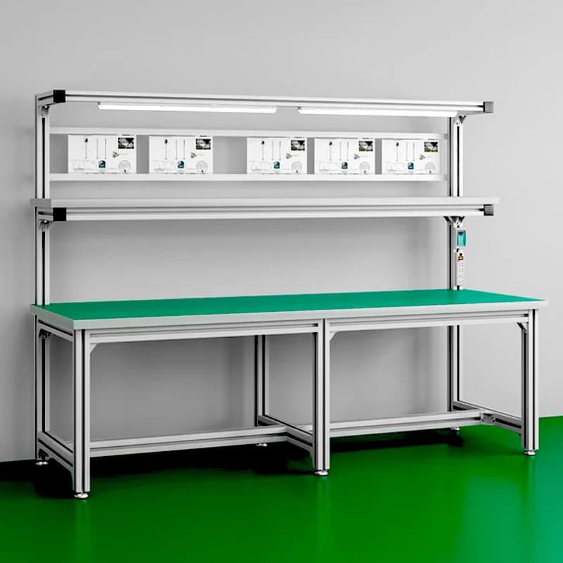 Banc de travail en alliage d'aluminium antistatique, table d'inspection de maintenance, console d'as