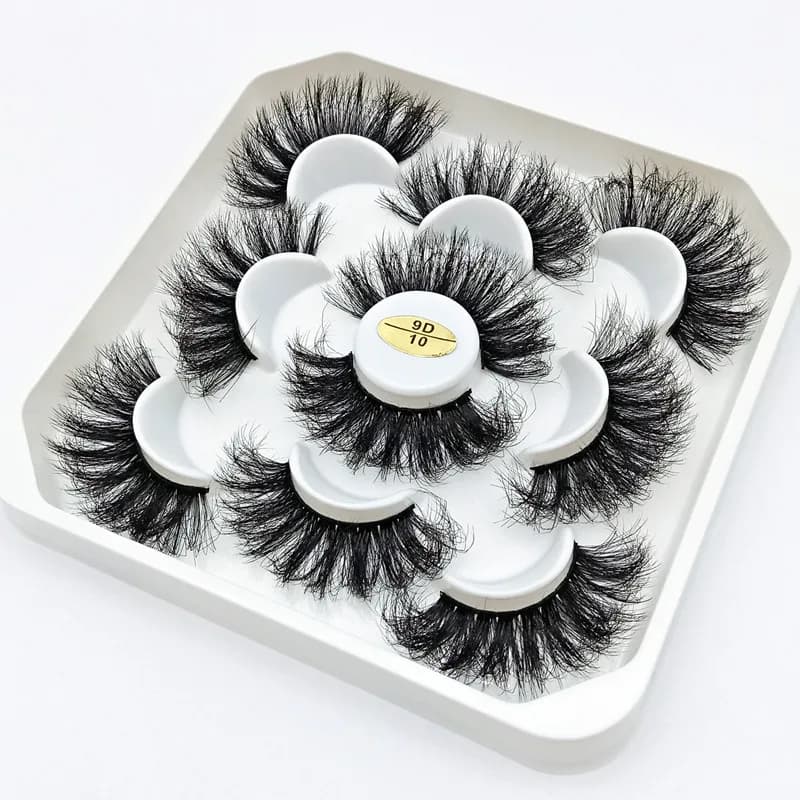 Nouveau 5 paires 15-25mm 3D cils de vison en gros faux cils naturels, Extension de cils en gros en v