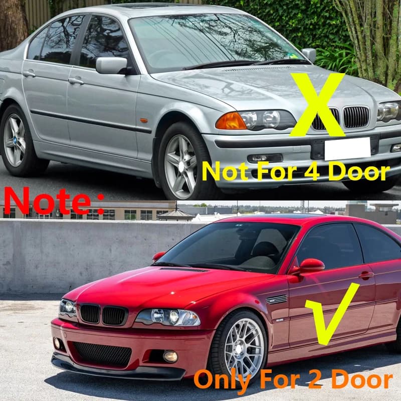 Pour BMW E46 2 portes 1998 1999 2000 2001 Clignotant de voiture, feu de position latéral, feu antibr