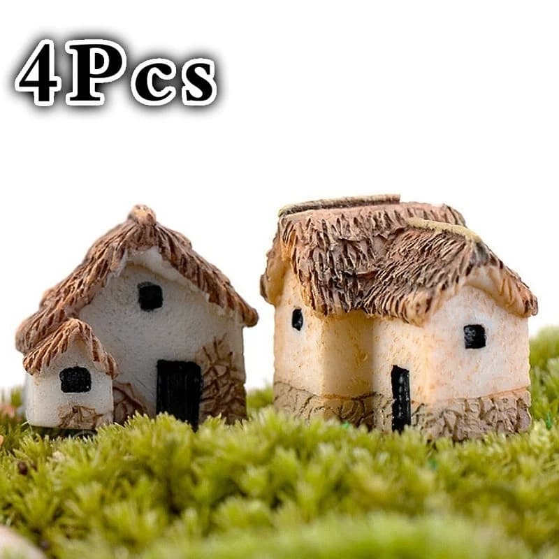 Figurine Miniature de maison, accessoire de jardin féerique, décoration de maison, Statue de constru