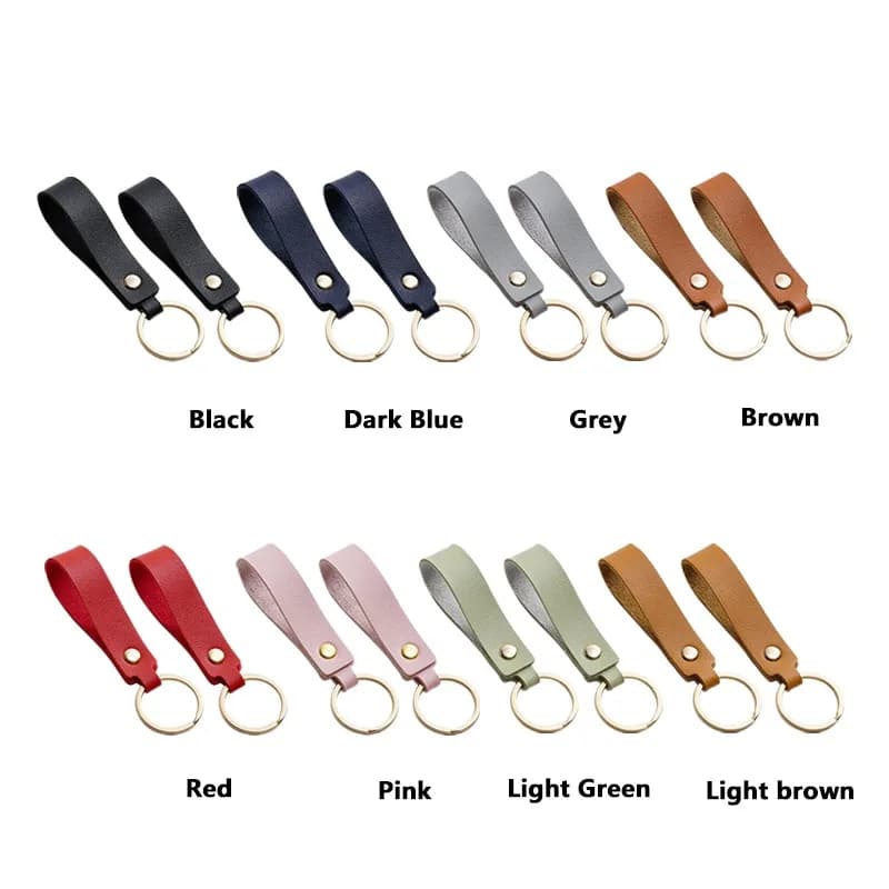 Porte-clés en cuir PU, 8 couleurs, cadeau d'affaires adapté aux hommes et aux femmes, sangle de clé 
