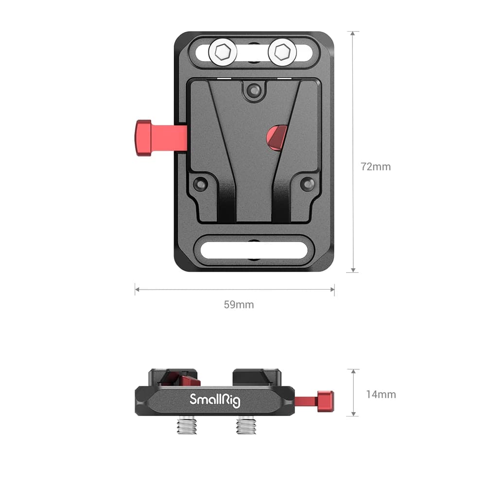 SmallRig – plaque de batterie à montage en V, plaque d'adaptation de batterie v-lock pour appareil p