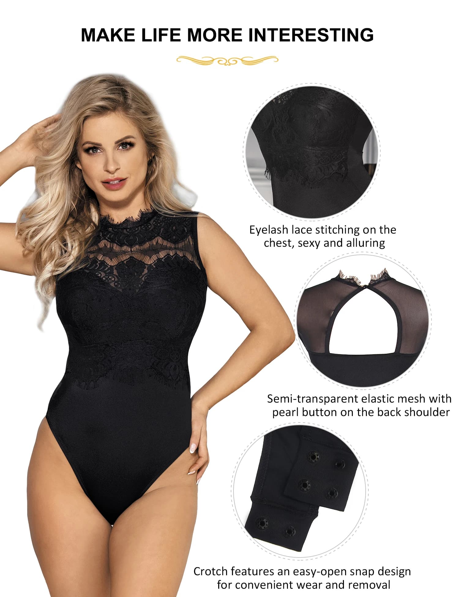 Body en dentelle grande taille pour femmes, haut Sexy, combinaisons, Lingerie, sous-vêtements, entre