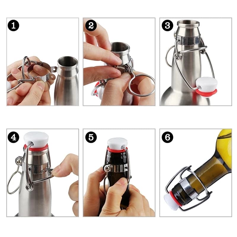 Bouchon de bouteille en verre de qualité alimentaire, bouchon à bascule, remplacement HI, bière mais