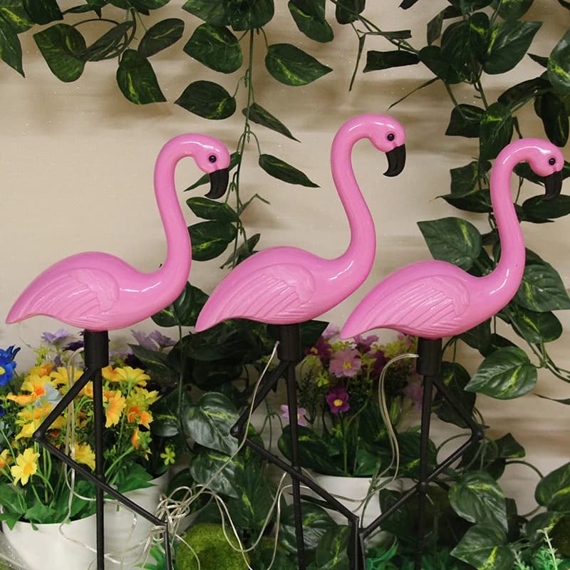 Lumière solaire de flamant rose lumière extérieure de décoration de cour LED de jardin imperméable l