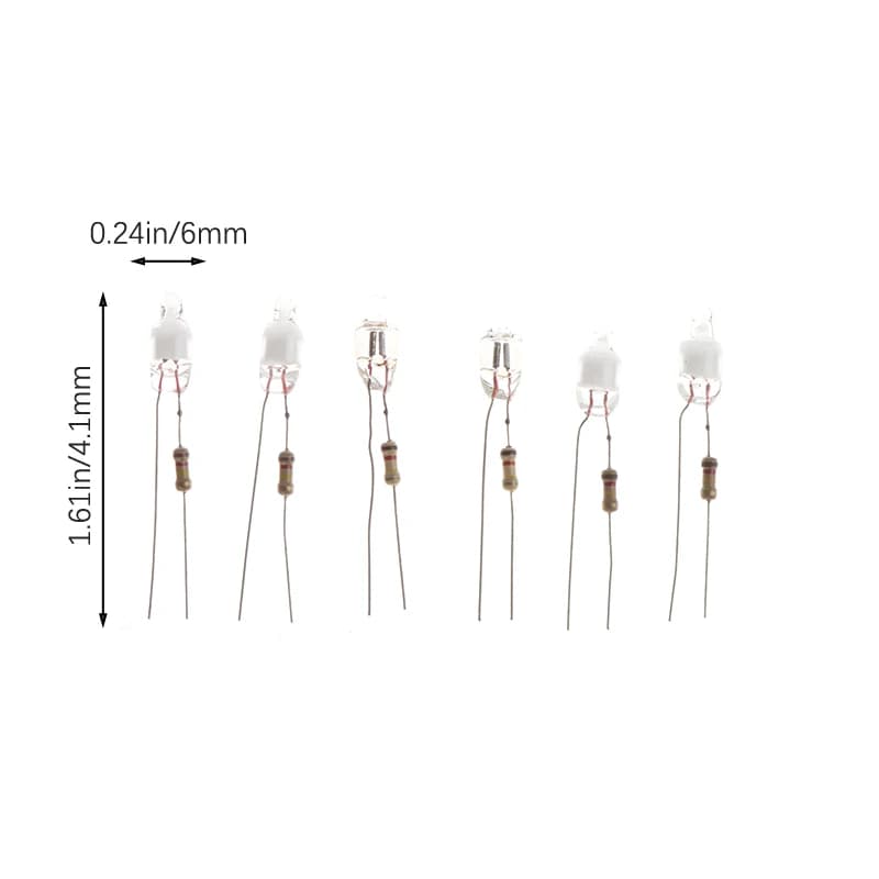 10 pièces indicateur néon vert rouge bleu signes 6mm lampe au néon lueur 2 fil de cuivre 6X13mm ampo