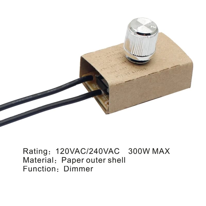 Lampe bureau variateur interrupteur rotatif remplacement 120V/240VAC 300W interrupteur gradation en 