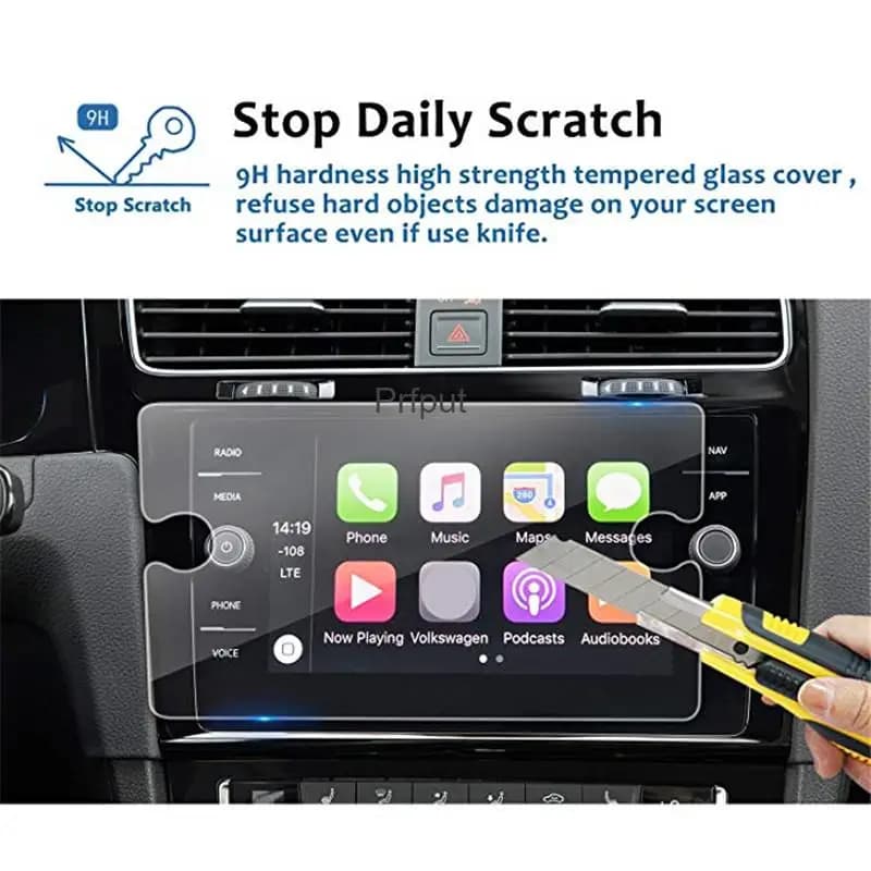 Protecteur d'écran tactile central de 8 pouces, protecteur en verre trempé pour Volkswagen VW Golf7/