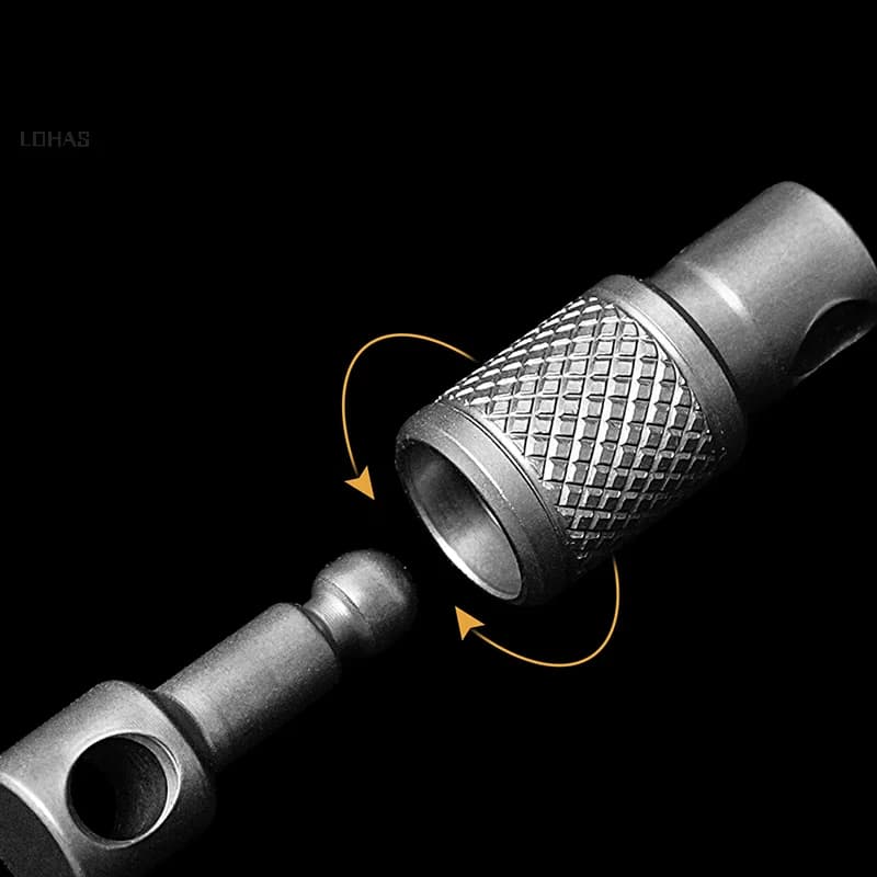 Porte-clés en alliage de titane, 1 pièce, amovible, Rotation à 360 degrés, multifonctionnel, Portabl