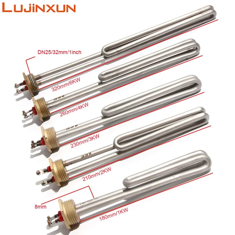 Lujinxun – élément chauffant électrique en acier inoxydable, Tube de surpression pour chaudière à ea