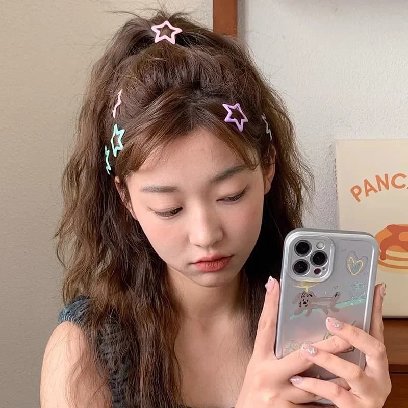 Pinces à cheveux étoiles colorées BB pour filles, 20 pièces, jolies épingles à cheveux décoratives, 