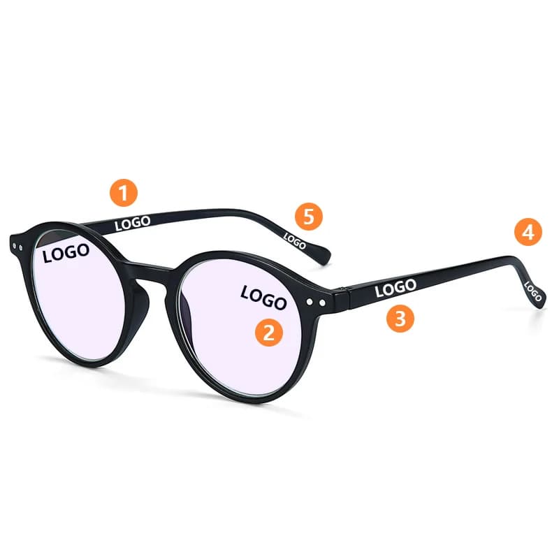 ZENOTTIC rétro Anti-lumière bleue lunettes lumière bleue bloquant les lunettes d'ordinateur rondes p