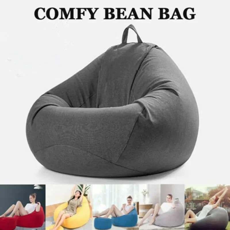 Canapés paresseux couverture chaises sans remplissage confortable adultes pouf chaise canapé salon c