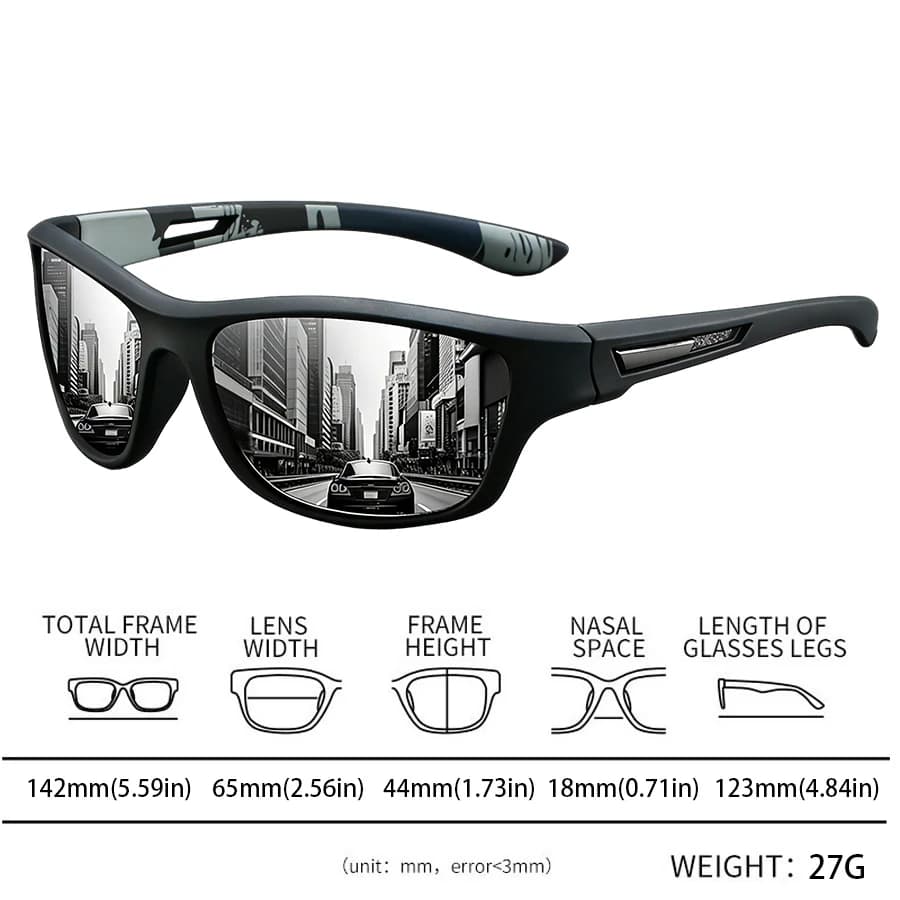 18 Paires de Lunettes de Soleil Sportives Vintage Camouflage pour Hommes et Femmes, Idéales pour la 