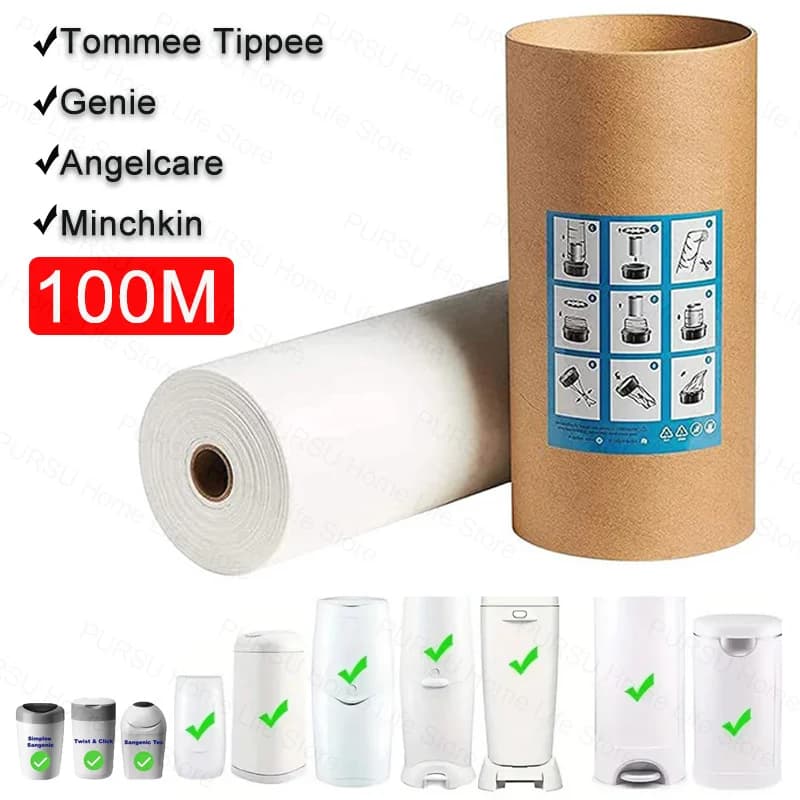 Sacs de recharge pour nourrissons, sac poubelle pour seau à couches, compatible avec Tommee Tippee e