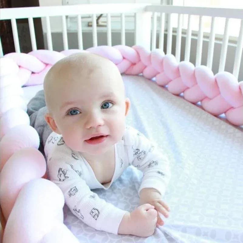 Pare-chocs tressé à nœud 1M/2M/3M/4M, protection de lit pour bébé, oreiller en peluche, coussin de b