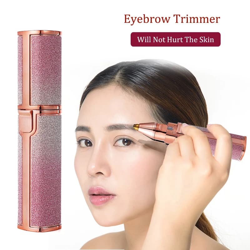 Épilateur électrique Rechargeable 2 en 1, tondeuse à sourcils, corps féminin, visage, rouge à lèvres