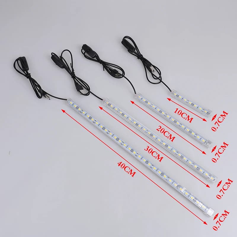 Bande lumineuse à tube blanc chaud et froid, USB 62LED, DC 5V, SMD5630, 5630, rigide
