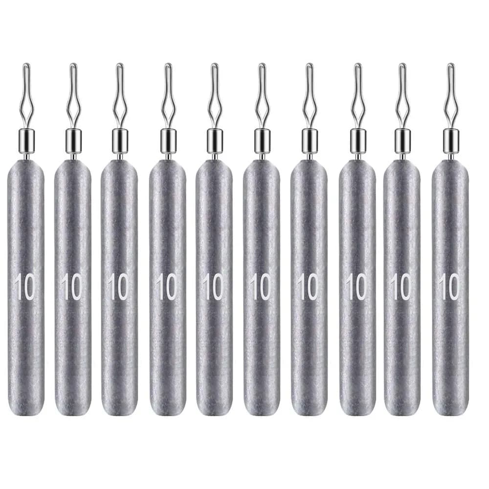 10 pièces plombs de pêche 3.5g 5g 7g 10g 14g 20g plombs de poids de tir de chute accessoires de maté