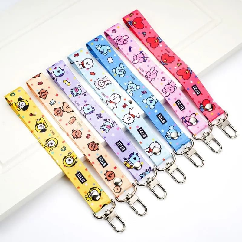 Lanière de téléphone BT21 Koya Shooky Tata Cooky Mang, créative, de haute qualité, imprimé anime car