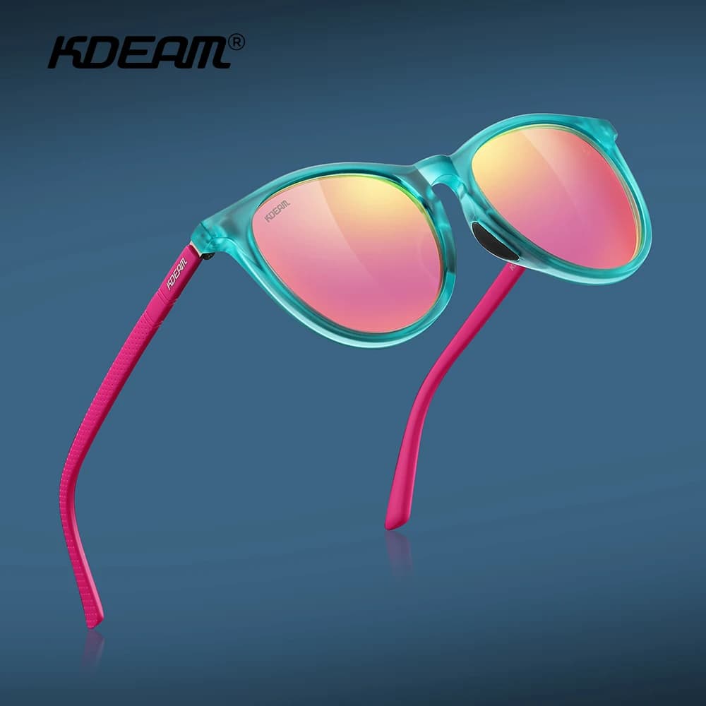 KDEAM rétro ovale lunettes de soleil femmes lunettes polarisées Vinatge taille moyenne doux et antid