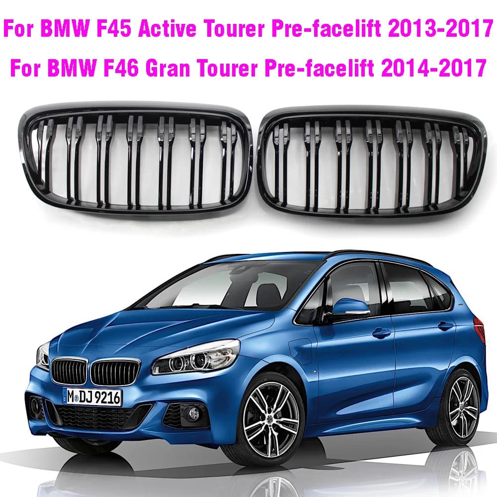 Grille de pare-chocs avant en maille ABS noire pour BMW, série 2, F45, 5 sièges, Active Tourer, 7 si