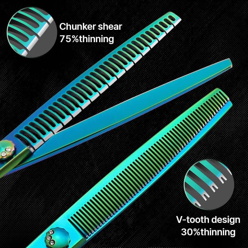 Fenice haute qualité 7.0/7.5 pouces JP440C vert Fluorescent ciseaux de toilettage pour animaux de co
