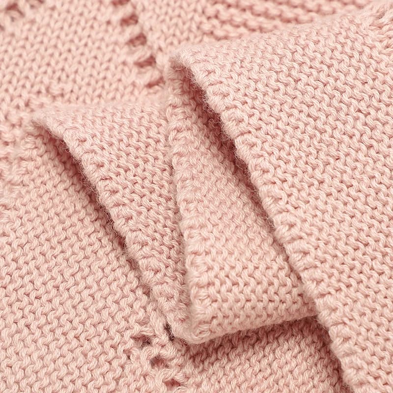Couvertures pour bébé Super doux nouveau-né coton tricot mois poussette pépinière lange d'emmaillota