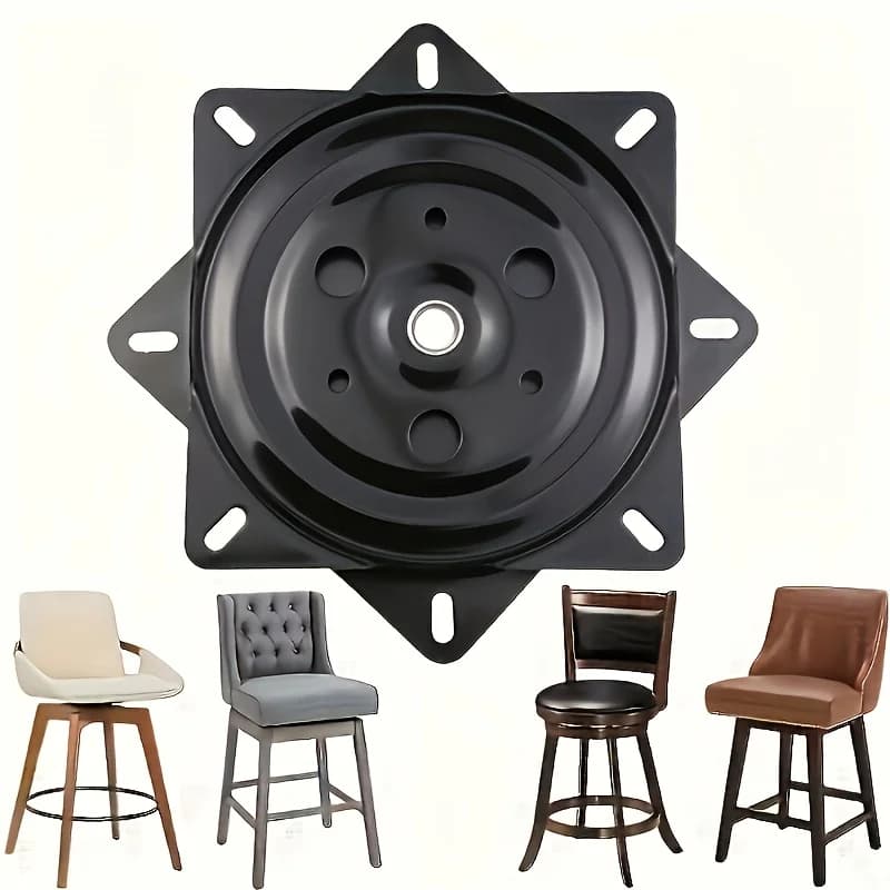 Base pivotante pour chaise robuste 6"/4", 360 °   Mécanisme rotatif et lisse – Parfait pour les tabo
