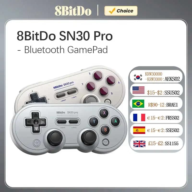 Manette de jeu Bluetooth 8Bitdo SN30 Pro pour nintendo Switch 2, contrôleur de jeu sans fil, Joystic