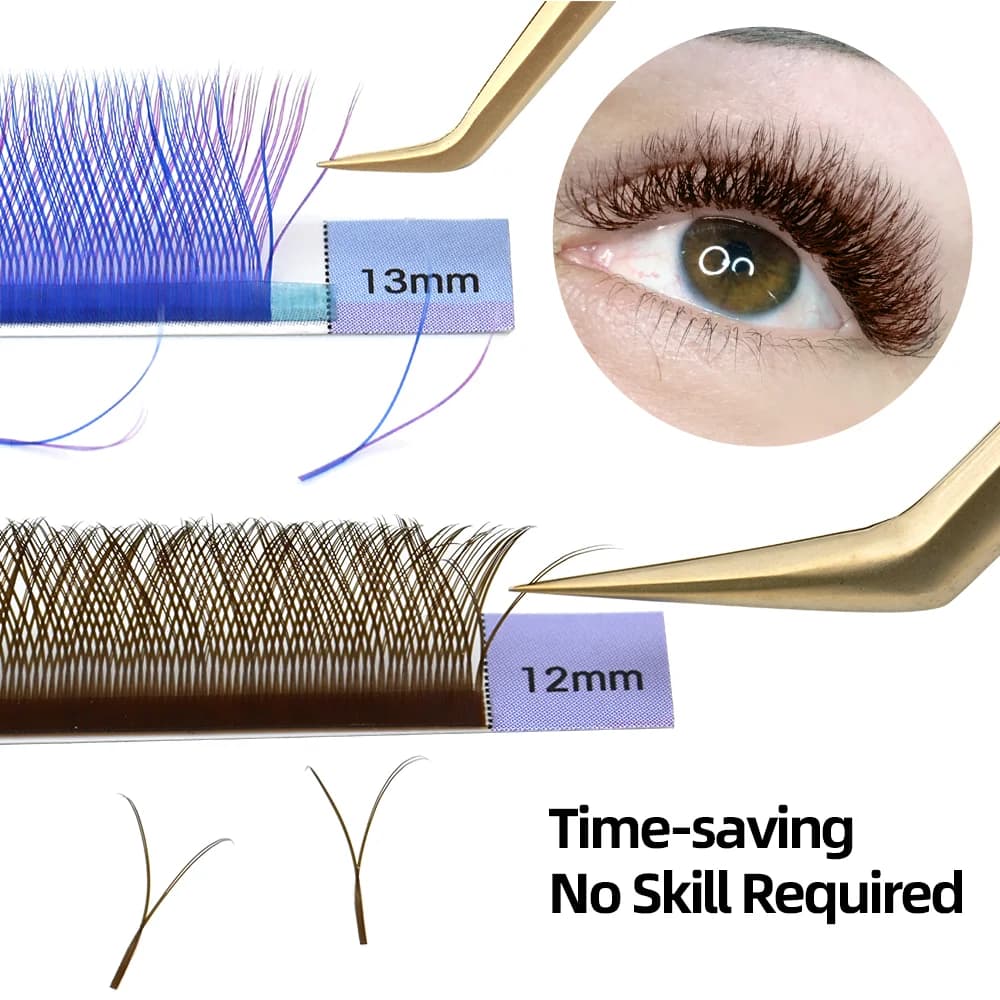 Extension de cils premium tissée à la main en forme NAGARAKU YY