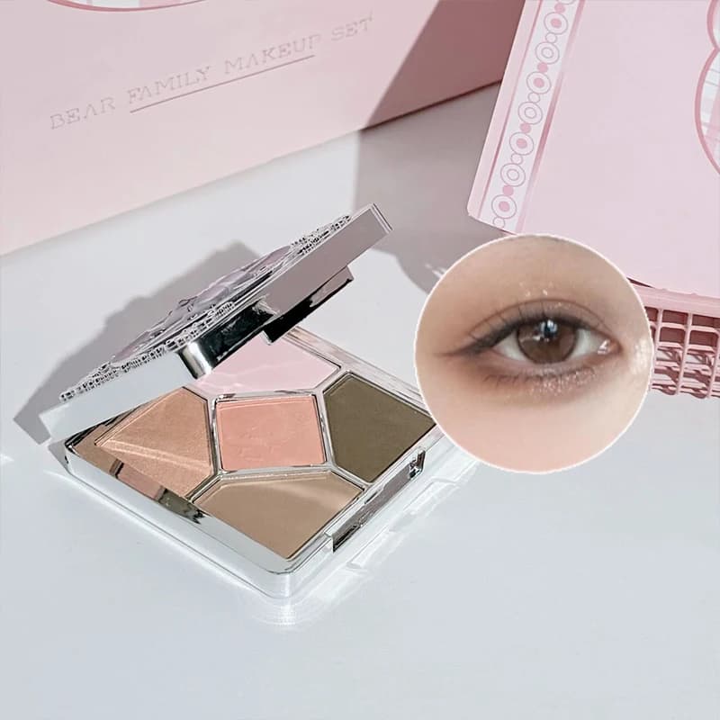 ART VALUE Coffret de maquillage multifonction 7 pièces comprenant 3 rouges à lèvres mats, 1 poudre p