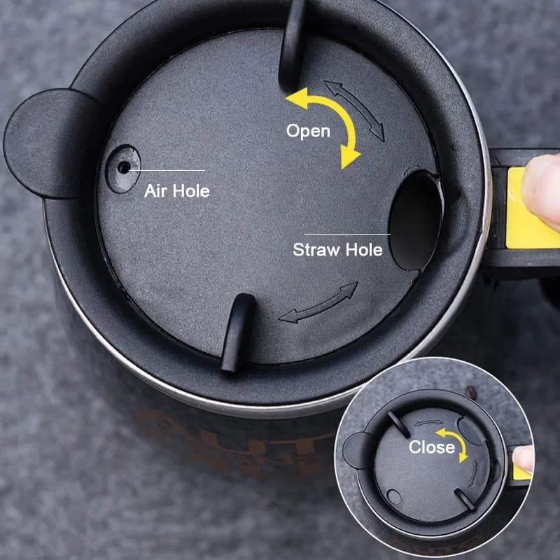 Tasse à café à arrête automatique en acier inoxydable, aste par USB, mélangeur automatique Assad, ta