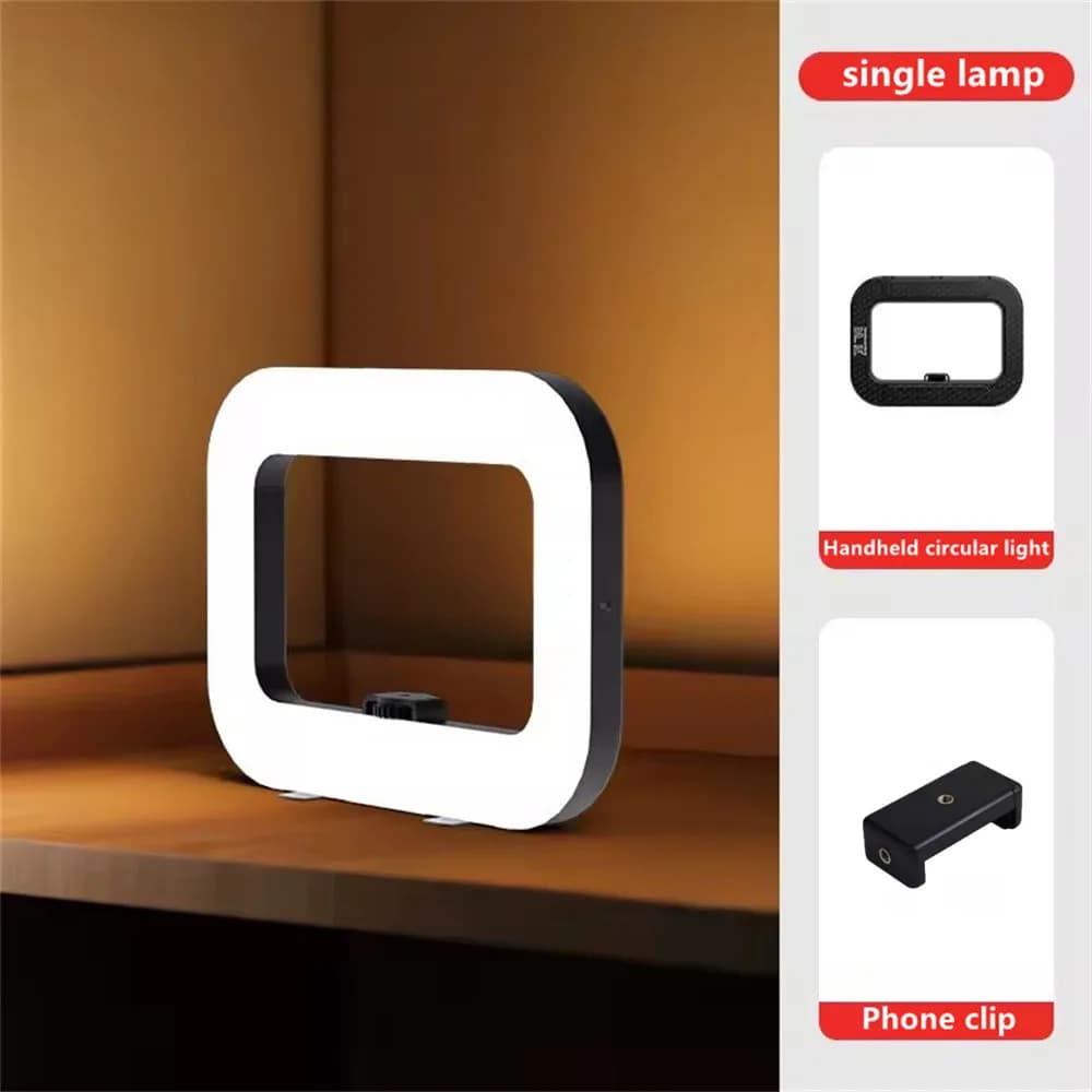 Roreta Nouvelle Lampe LED Annulaire Portable Rechargeable pour Téléphone Mobile, Diffusion en Direct
