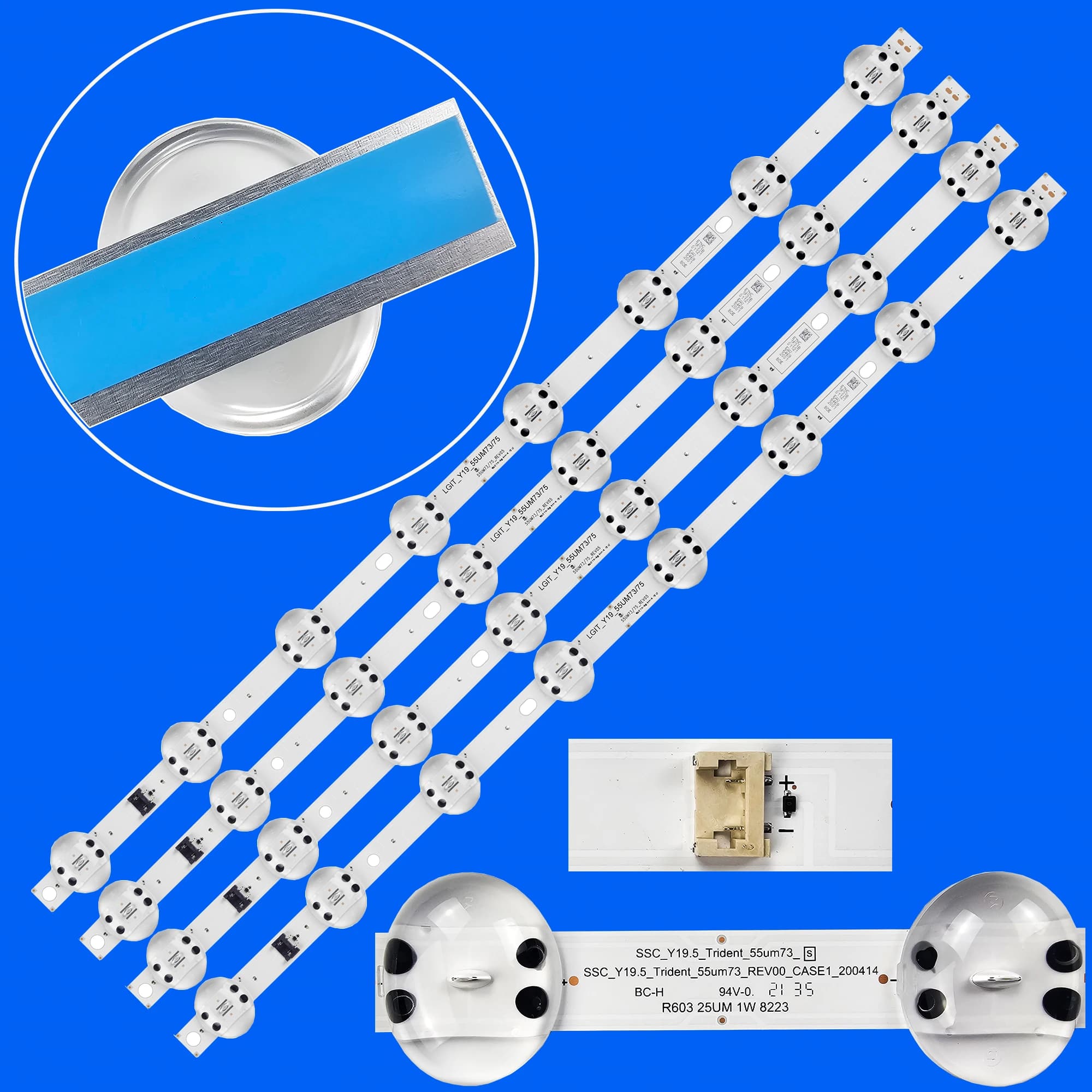 Bande de rétro-éclairage LED pour 55UM7300 55UM7400 55UM7450 55UM7470 55UM7520 55UM7650PSB 55UM7660P