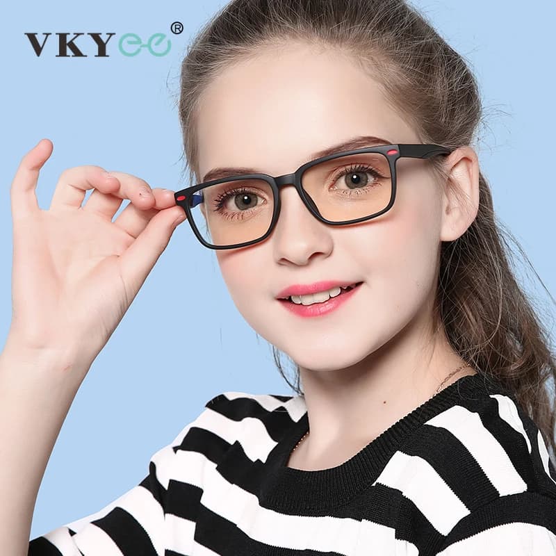 Lunettes carrées classiques KY TR pour enfants, couleur bonbon sucré, anti-lumière bleue, myopie, hy