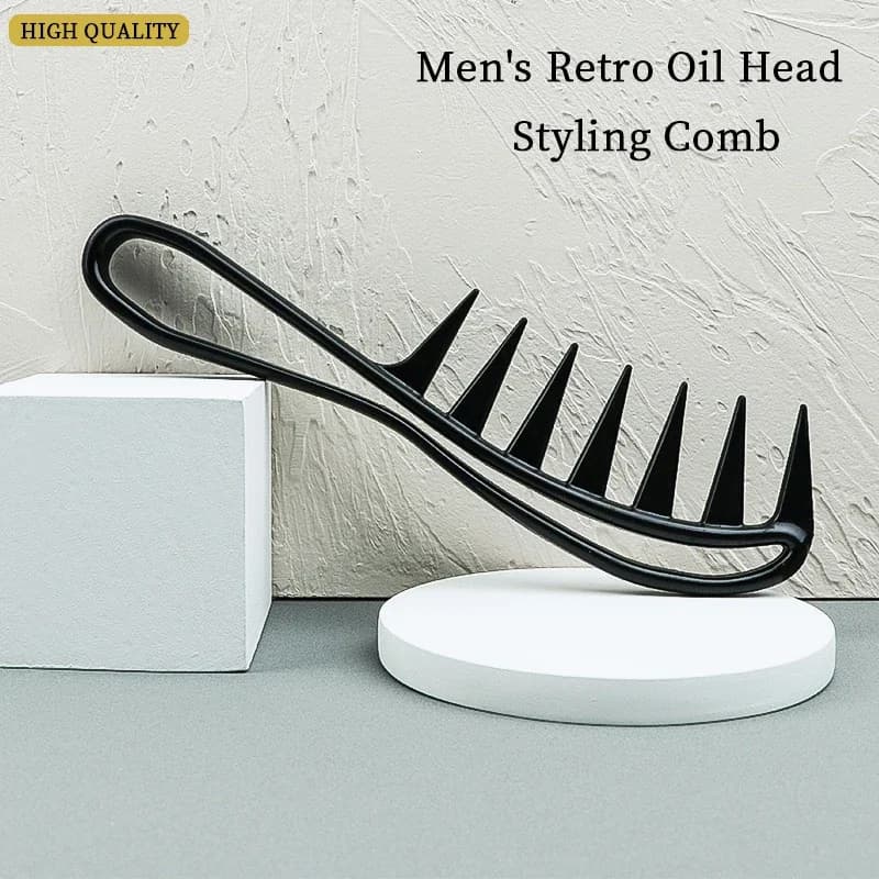Ensemble de peignes à huile épais en plastique portable, brosse à cheveux coiffante classique, peign