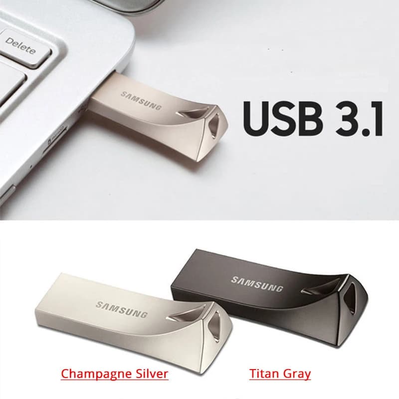 Samsung-Clé USB 3.1 Bar Plus, 64 Go, 128 Go, 256 Go, 512 Go, Mini clé USB en métal, périphérique de 