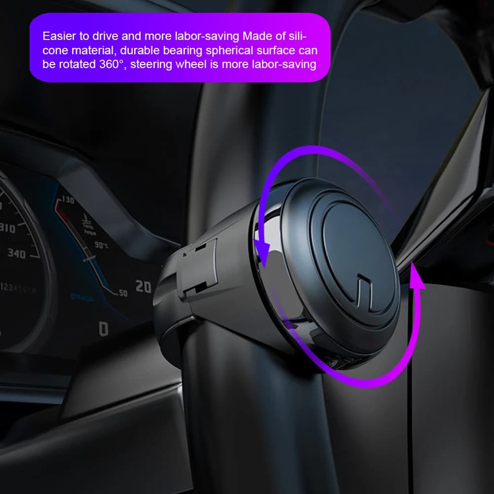 Bouton rotatif de rehausseur de volant, Rotation à 360 degrés, roulement en métal, poignée électriqu