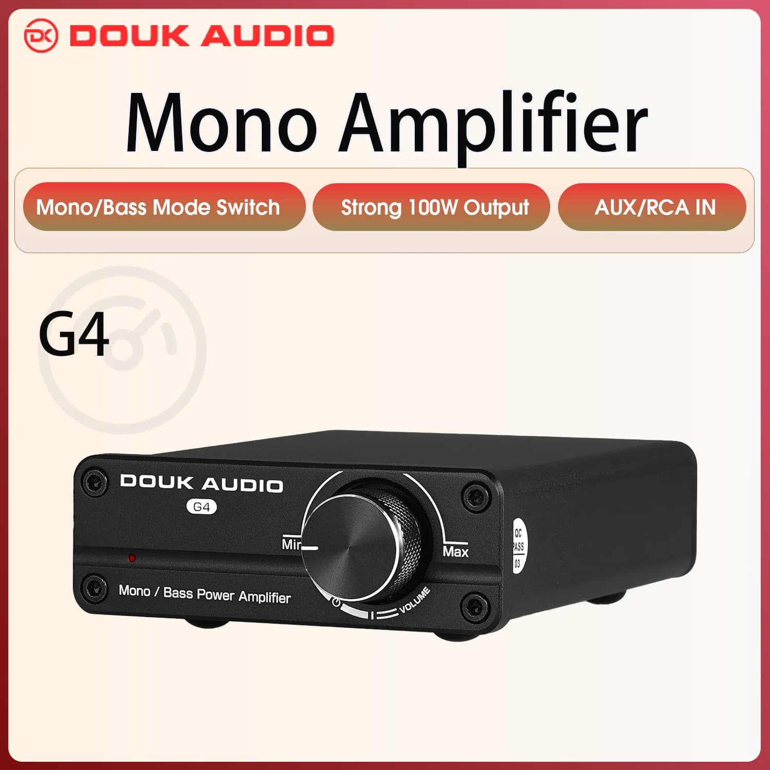 Douk Audio G4 Mini caisson de basses/amplificateur numérique Mono canal pleine fréquence Audio HiFi 