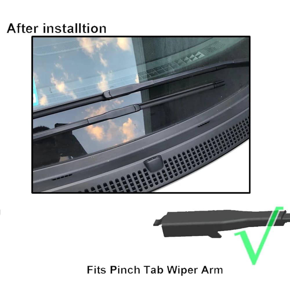 Erick's – jeu de balais d'essuie-glace avant et arrière, pour Smart ForTwo W451 Coupe 2007 – 2014, b