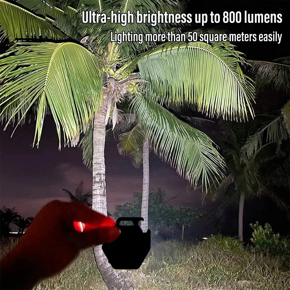 Mini lampe de poche LED pour Camping, lanterne avec chargeur USB, porte-clés COB, projecteur de trav
